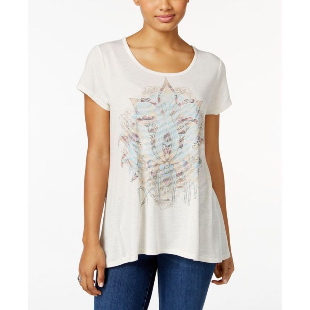 Style&Co Petite Lotus Dream Graphic T-Shirt